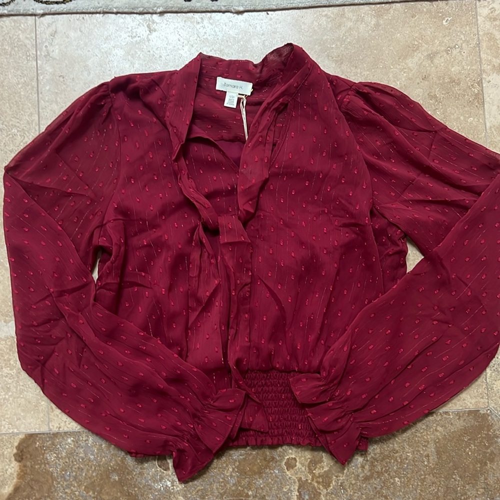 TAMARA H BURGUNDY BLOUSE